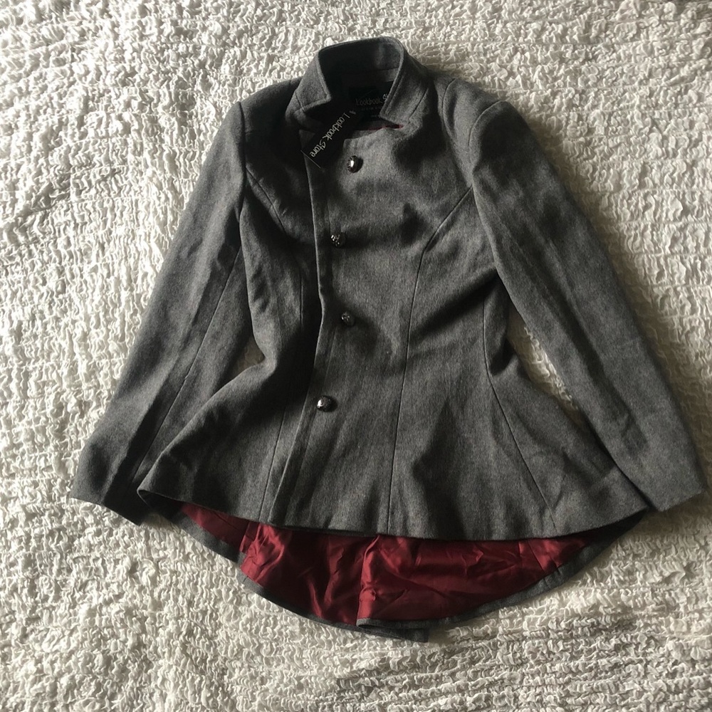 NWT Look Book peplum wool pea coat